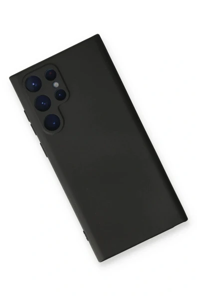 LitaeTrend Samsung Galaxy S22 Ultra Kılıf Nano içi Kadife Silikon - Siyah - Resim 3