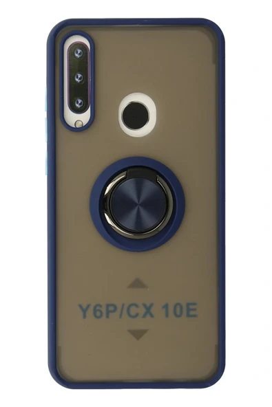 LitaeTrend Huawei Y6P Kılıf Montreal Yüzüklü Silikon Kapak - Lacivert ürün görseli 1