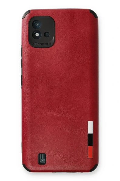 LitaeTrend Realme C11 2021 Kılıf Loop Deri Silikon - Kırmızı ürün görseli 1
