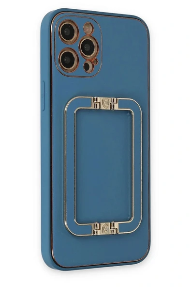 LitaeTrend iPhone 12 Pro Max Kılıf Coco Elit Kapak - Mavi - Resim 2