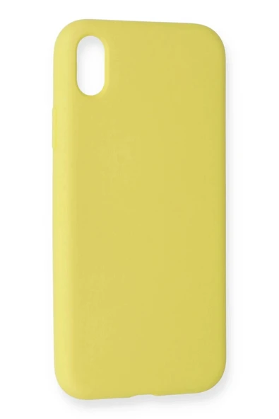 LitaeTrend iPhone XR Kılıf Nano içi Kadife Silikon - Sarı - Resim 2