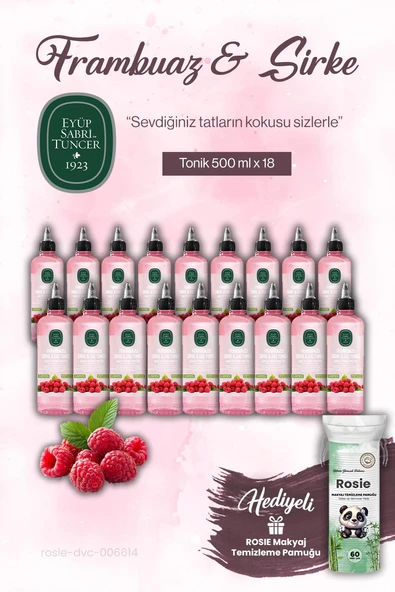 Eyüp Sabri Tuncer 500 ml Frambuaz Sirke Tonik 18'li ve ROSIE ürün görseli