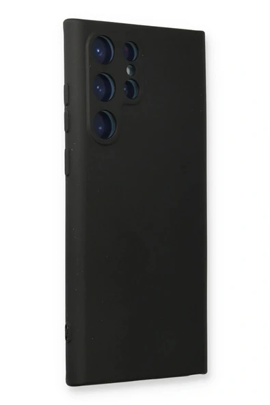 LitaeTrend Samsung Galaxy S22 Ultra Kılıf Nano içi Kadife Silikon - Siyah - Resim 2