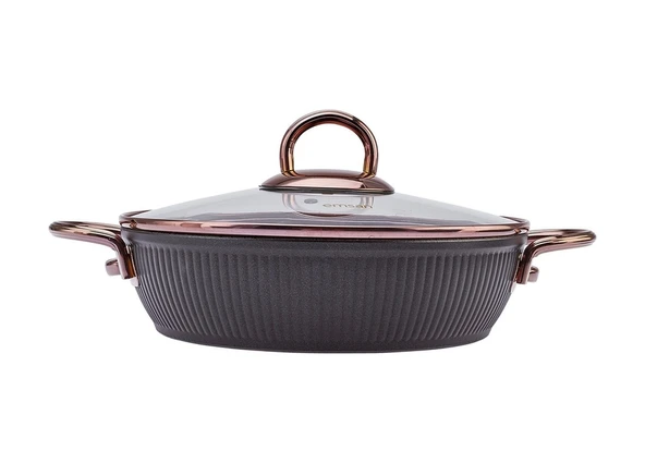 Emsan Line Siyah Rose 7 Parça Granit Tencere Seti - Resim 2