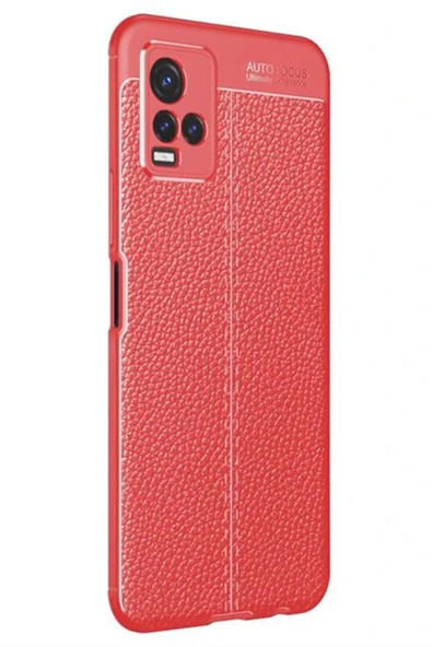 LitaeTrend Vivo Y21S Kılıf Auto Focus Kapak - Kırmızı - Resim 2