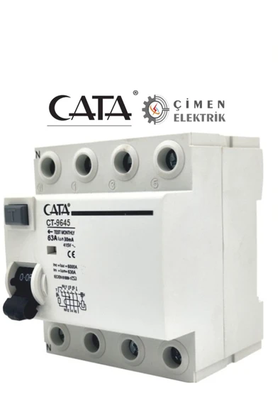 Ct 9645 4x63a 300ma 6ka Trifaze Kaçak Akım Rölesi ürün görseli