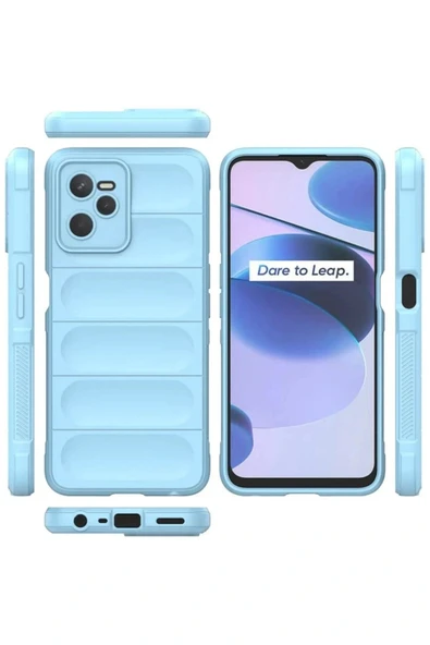 LitaeTrend Realme C35 Kılıf Optimum Silikon - Sky Blue - Resim 3