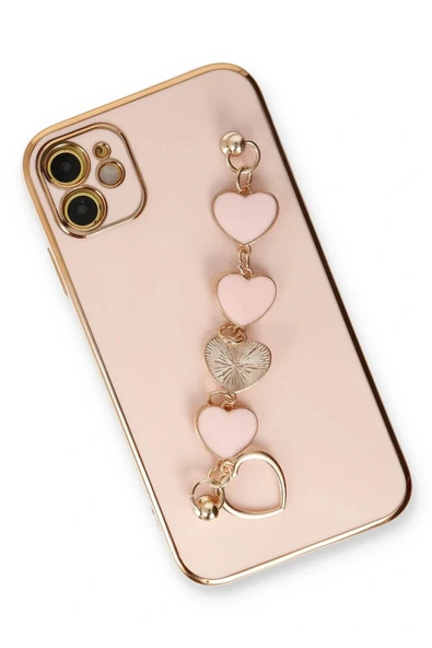 LitaeTrend iPhone 12 Kılıf Esila Silikon - Pudra - Resim 3