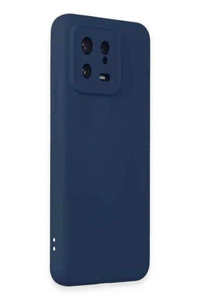 LitaeTrend Xiaomi Mi 13 Kılıf Nano içi Kadife Silikon - Lacivert - Resim 2