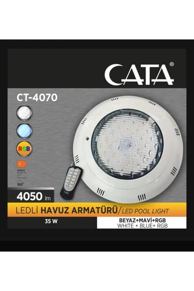 CT-4070 Havuz Armatürü Sıva Üstü RGB-Mavi-Beyaz Işık - Resim 2