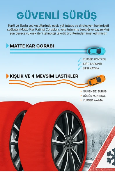 SnowSocks 3D Ekstra Dayanıklı Kar Çorabı - Resim 3