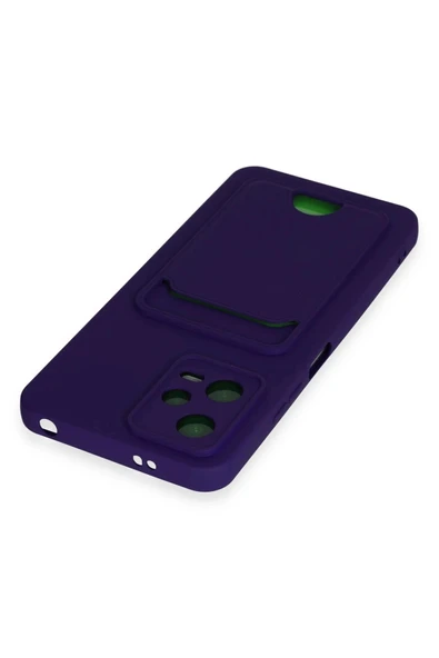 LitaeTrend Xiaomi Poco X5 5G Kılıf Kelvin Kartvizitli Silikon - Derin Mor - Resim 3