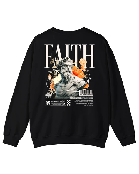 Baskılı Unisex, Sıfır Yaka Regular Sweatshirt ürün görseli