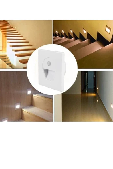 Sensörlü Koridor Aydınlatması Beyaz Gövde Fotoselli Gunışığı Işık CT-5170-G - Resim 2