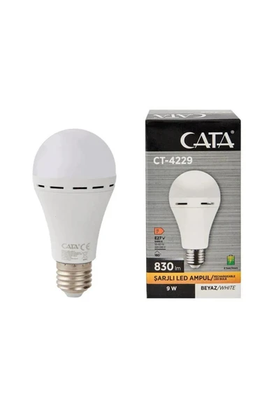 CT-4229 9W ŞARJLI LED AMPUL 1 ADET (BEYAZ) (PARLA) ürün görseli