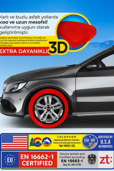 SnowSocks 3D Ekstra Dayanıklı Kar Çorabı - Resim 2