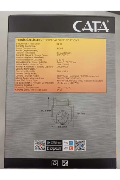 CT-4052 SOLAR DIŞ MEKAN KAMERA - Resim 3