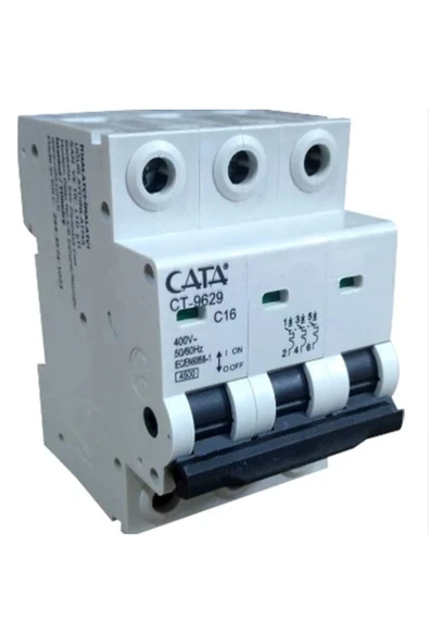 CT 9629 3X16A 4.5kA C Tipi Otomatik Sigorta ürün görseli