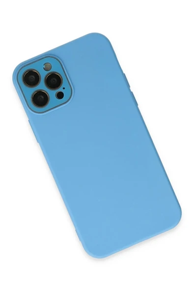 LitaeTrend iPhone 12 Pro Kılıf Lansman Glass Kapak - Mavi - Resim 2