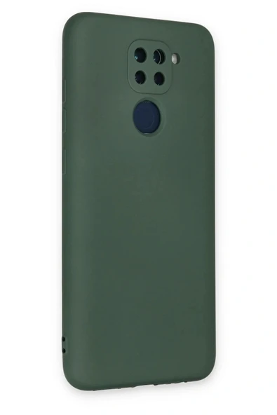 LitaeTrend Xiaomi Redmi Note 9 Kılıf Nano içi Kadife Silikon - Koyu Yeşil - Resim 3