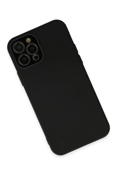 LitaeTrend iPhone 12 Pro Kılıf Lansman Glass Kapak - Siyah - Resim 2