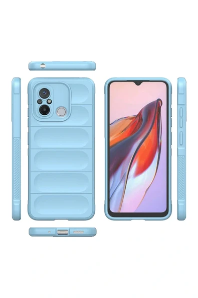 LitaeTrend Xiaomi Redmi 12C Kılıf Optimum Silikon - Sky Blue - Resim 2