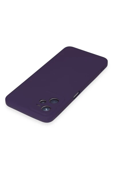 LitaeTrend Realme C35 Kılıf Nano içi Kadife Silikon - Mor - Resim 3