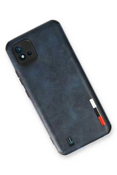 LitaeTrend Realme C11 2021 Kılıf Loop Deri Silikon - Lacivert - Resim 3