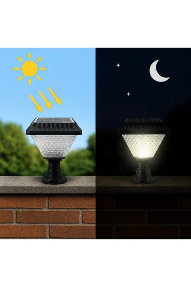 CT-7315 Solar Set Üstü Bahçe Armatürü Beyaz Işık - Resim 3