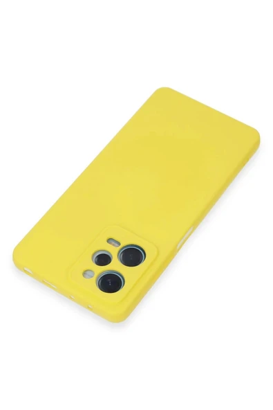 LitaeTrend Xiaomi Redmi Note 12 Pro 5G Kılıf Nano içi Kadife Silikon - Sarı - Resim 3