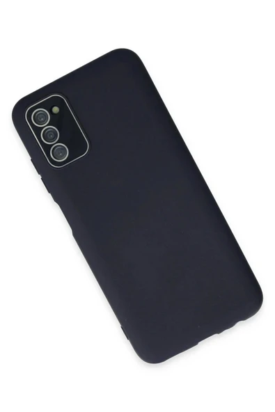 LitaeTrend Samsung Galaxy A03S Kılıf Lansman Glass Kapak - Lacivert - Resim 3