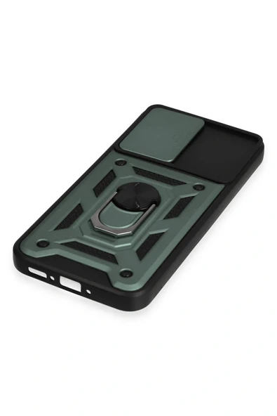 LitaeTrend Samsung Galaxy A34 5G Kılıf Pars Lens Yüzüklü Silikon - Yeşil - Resim 5