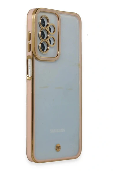 LitaeTrend Samsung Galaxy A23 4G Kılıf Liva Lens Silikon - Pudra - Resim 2