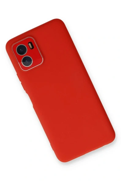 LitaeTrend Vivo Y15S Kılıf Lansman Glass Kapak - Kırmızı - Resim 2