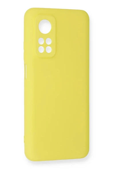 LitaeTrend Xiaomi Mi 10T Kılıf Nano içi Kadife Silikon - Sarı - Resim 2