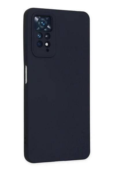 LitaeTrend Xiaomi Redmi Note 11 Pro Kılıf Nano içi Kadife Silikon - Lacivert - Resim 3
