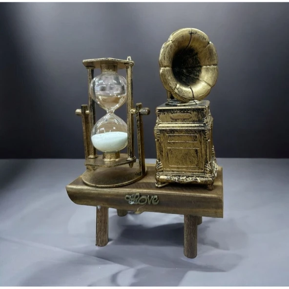 Gramofon Biblolu Kum Saati ürün görseli