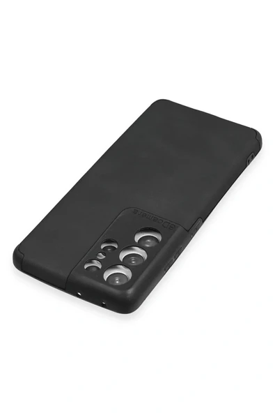 LitaeTrend Samsung Galaxy S21 Ultra Kılıf Loop Deri Silikon - Siyah - Resim 3