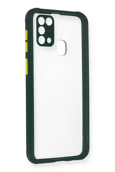 LitaeTrend Samsung Galaxy M31 Kılıf Miami Şeffaf Silikon - Koyu Yeşil ürün görseli 1