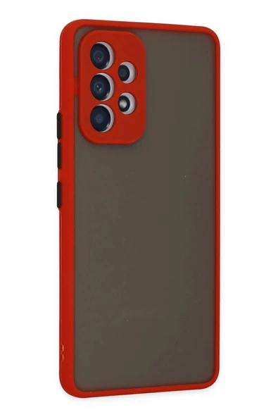 LitaeTrend Samsung Galaxy A73 5G Kılıf Montreal Silikon Kapak - Kırmızı - Resim 3