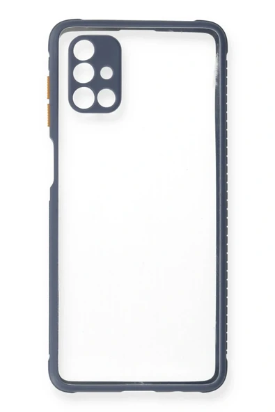 LitaeTrend Samsung Galaxy M51 Kılıf Miami Şeffaf Silikon - Gri - Resim 2