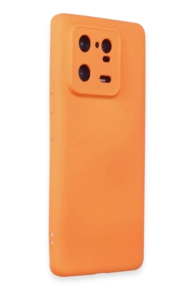 LitaeTrend Xiaomi Mi 13 Pro Kılıf Nano içi Kadife Silikon - Turuncu - Resim 2