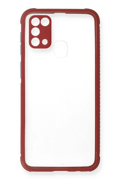 LitaeTrend Samsung Galaxy M31 Kılıf Miami Şeffaf Silikon - Fuşya - Resim 2