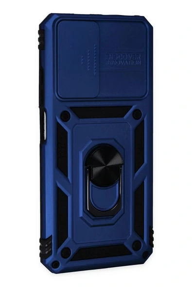 LitaeTrend Xiaomi Redmi Note 11 Kılıf Pars Lens Yüzüklü Silikon - Lacivert - Resim 2