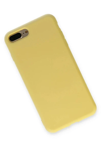 LitaeTrend iPhone 7 Plus Kılıf Nano içi Kadife Silikon - Sarı - Resim 3