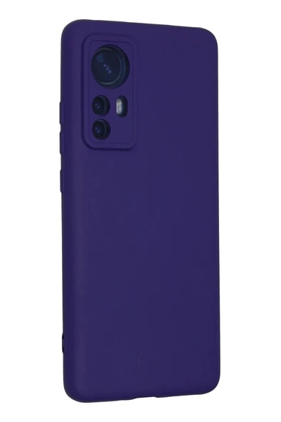 LitaeTrend Xiaomi Mi 12 Kılıf Nano içi Kadife Silikon - Mor - Resim 3