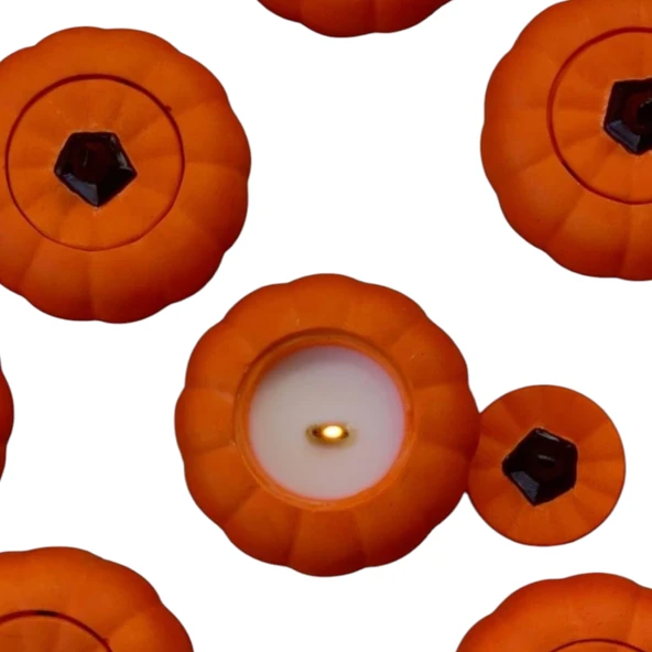 Balkabağı içine soya wax mum ürün görseli 1