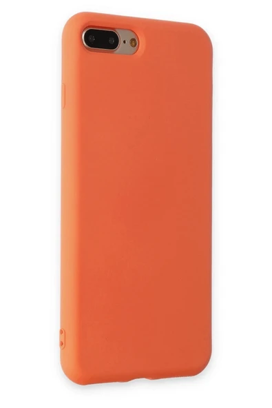 LitaeTrend iPhone 7 Plus Kılıf Nano içi Kadife Silikon - Turuncu - Resim 2