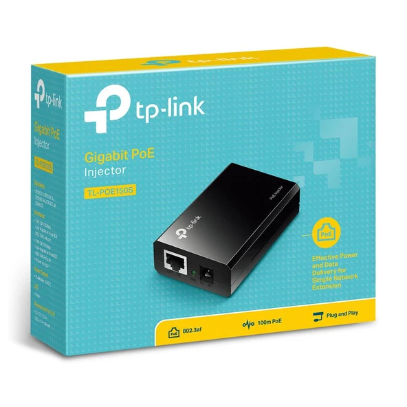 TP-LINK OMADA TL-POE150S 48VOLT 15.4WATT GIGABIT PORT POE ADAPTÖR ürün görseli