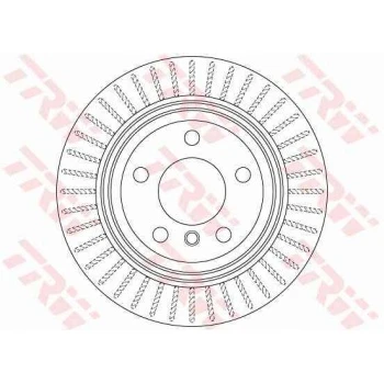 Bmw Fren Diski Arka Havalı Kaplamalı Bmw F30 F32 F34 F36 - Trw Df6513s - Resim 1
